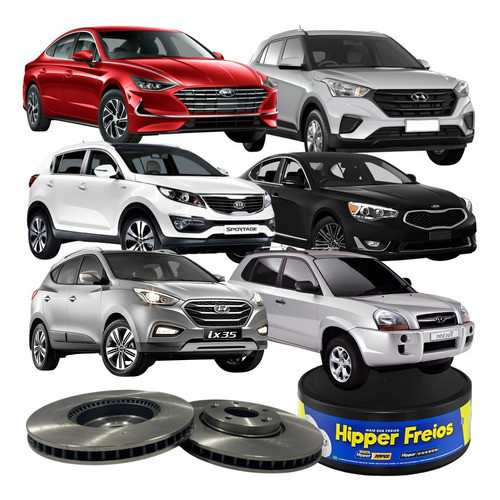 Par Disco Freio Dianteiro Ventilado Creta Ix35 Sonata Tucson Sportage 4x4 Cadenza