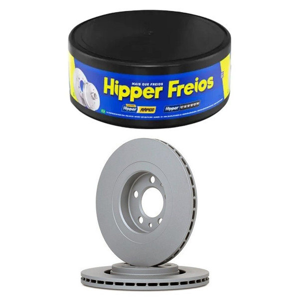 Par Disco de Freio Ventilado FOX Aro 15 Hipper Freios HF81