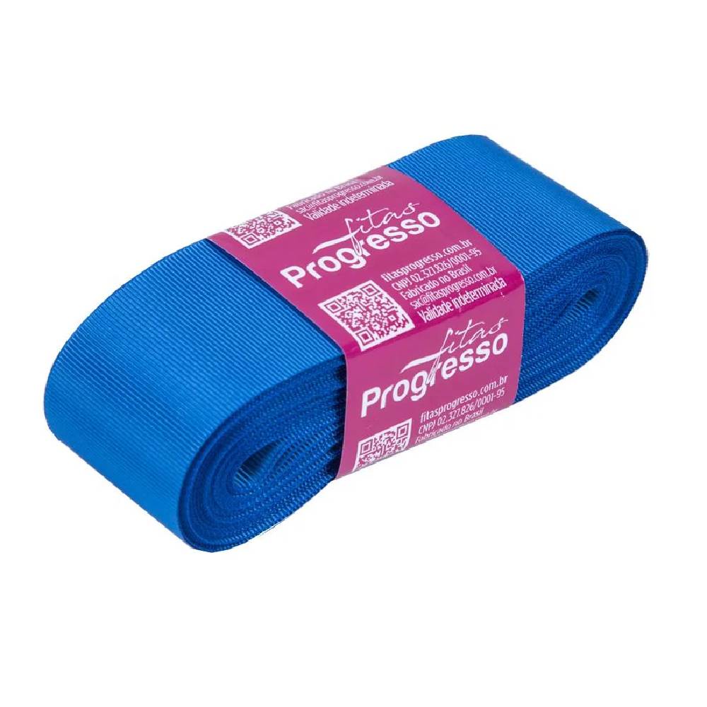 Fita Gorgurão Progresso 38mm nº9 - 10m 214 Azul Royal - 1un