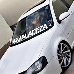 adesivo maladeza para parabrisa de carro rebaixado tunning universal