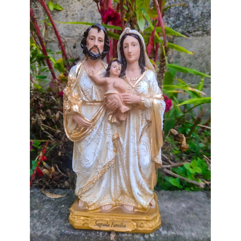 Imagem Sagrada Família 30cm Gesso e Resina - Imagem original católica