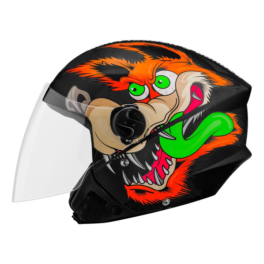 Capacete Moto Aberto New Liberty 3 Three Coyote Preto Tamanho 58 Pro Tork