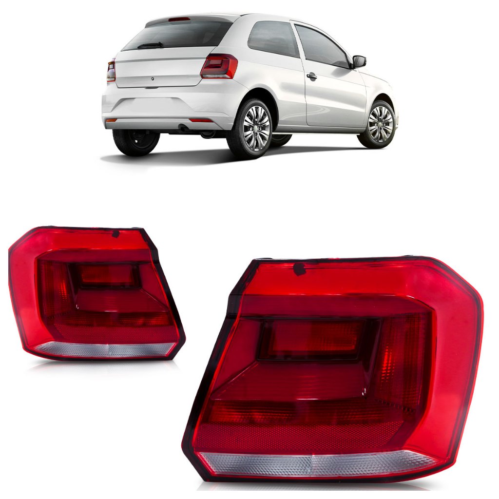 Lanterna Traseira Gol G7 2016 2017 2018 Bicolor Lente Acrilico