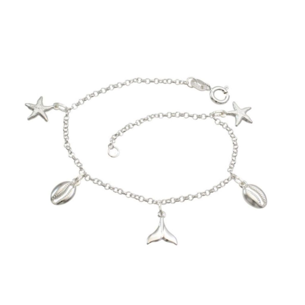 Pulseira Feminina de Prata 925 Elementos do Mar