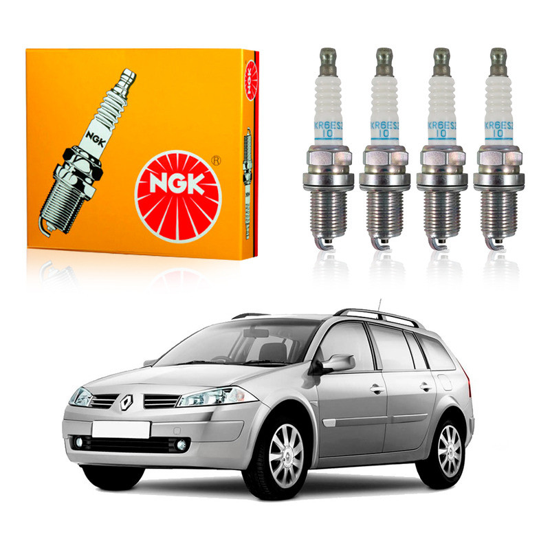 Jogo Velas Ngk Megane Grand Tour 1.6 16v 2006 A 2013
