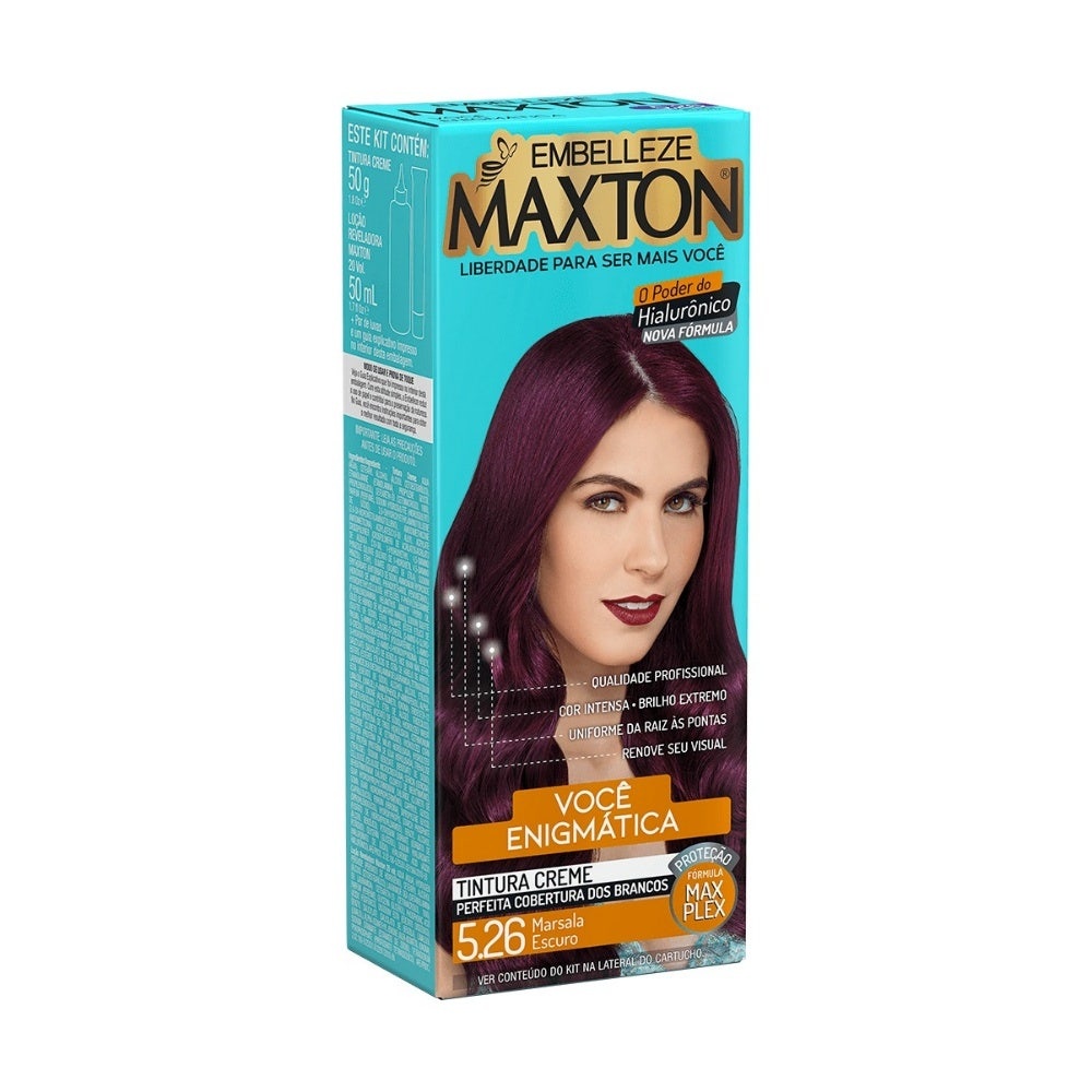 Tintura Maxton 5.26 Ruiva Marsala Escuro