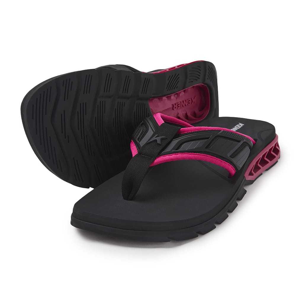 Sandalia Chinelo Kenner Rakka Full Force L7 Masculino Feminino Preto e Rosa DYN Original