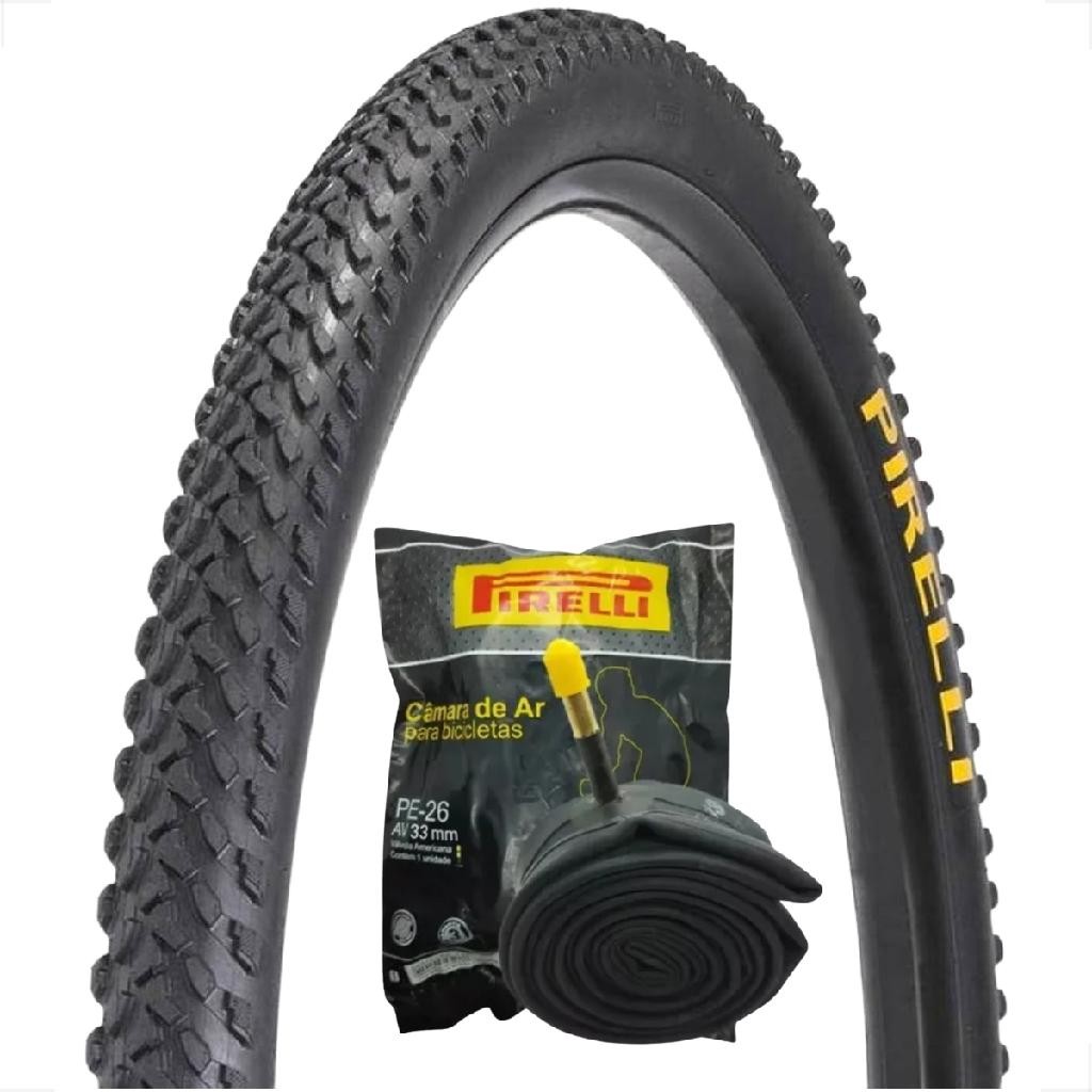 Pneu Pirelli Scorpion aro 26 x 2.0 MTB Montadinha Motorizada Bike + Camara de ar Pirelli PE-26