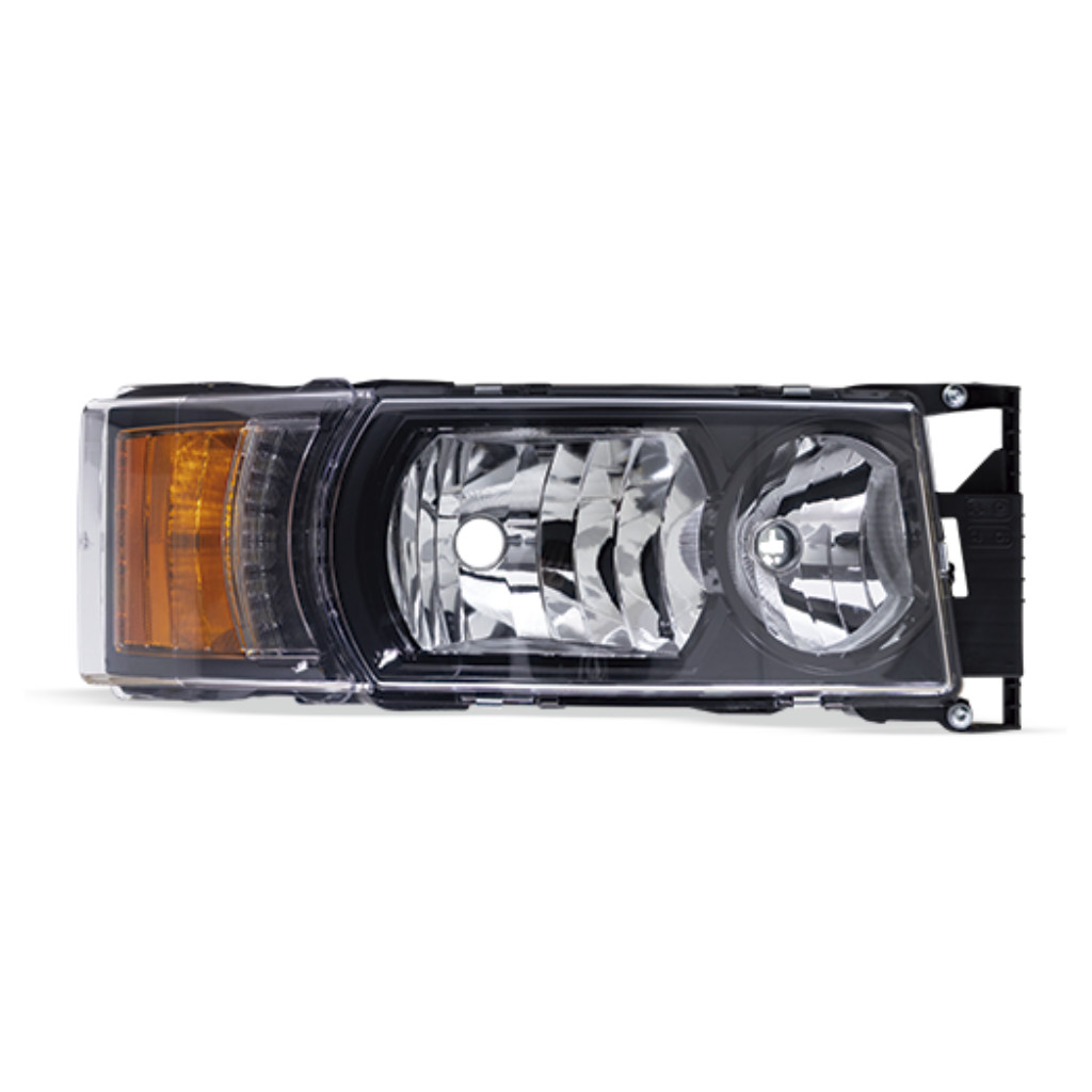 Farol Scania H7/H1 PGR S4 S5 Mascara Negra Com PiscaPradolux