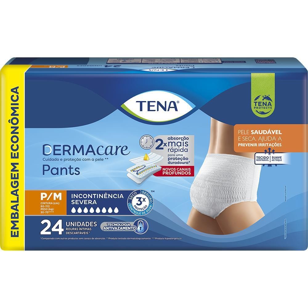 Roupa Íntima Tena Pants Dermacare P/M 24 unidades