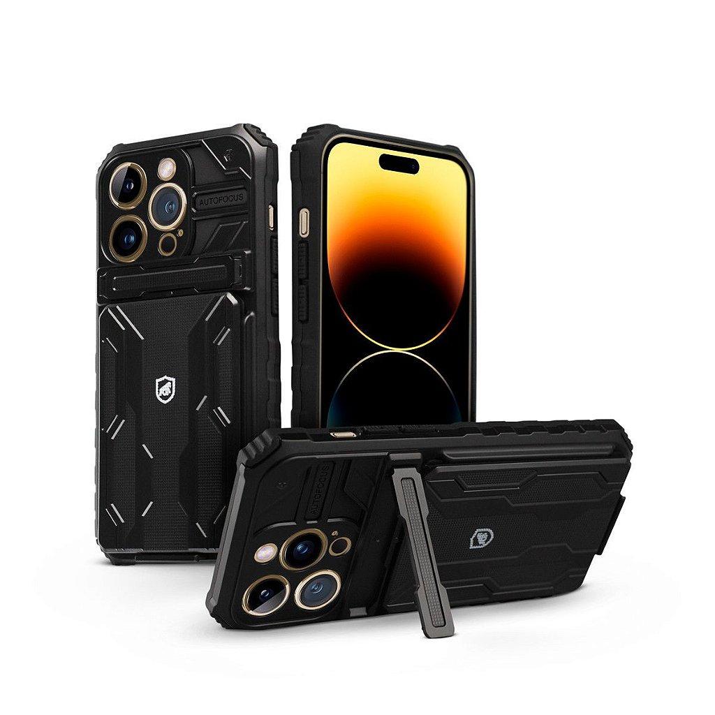 Capa Case Capinha Guardian para iPhone 14 Pro Max – Proteção, Kickstand e Porta Cartão - Gshield