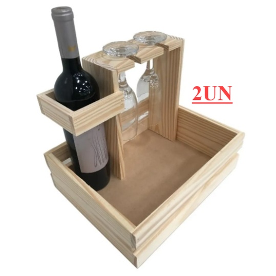 Kit com 2 adega Porta Vinho para Presente