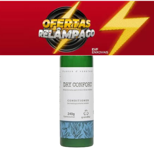 Condicionador Grandha Dry Confort Flores E Vegetais 240g Combate Oleosidade e Pontas Secas