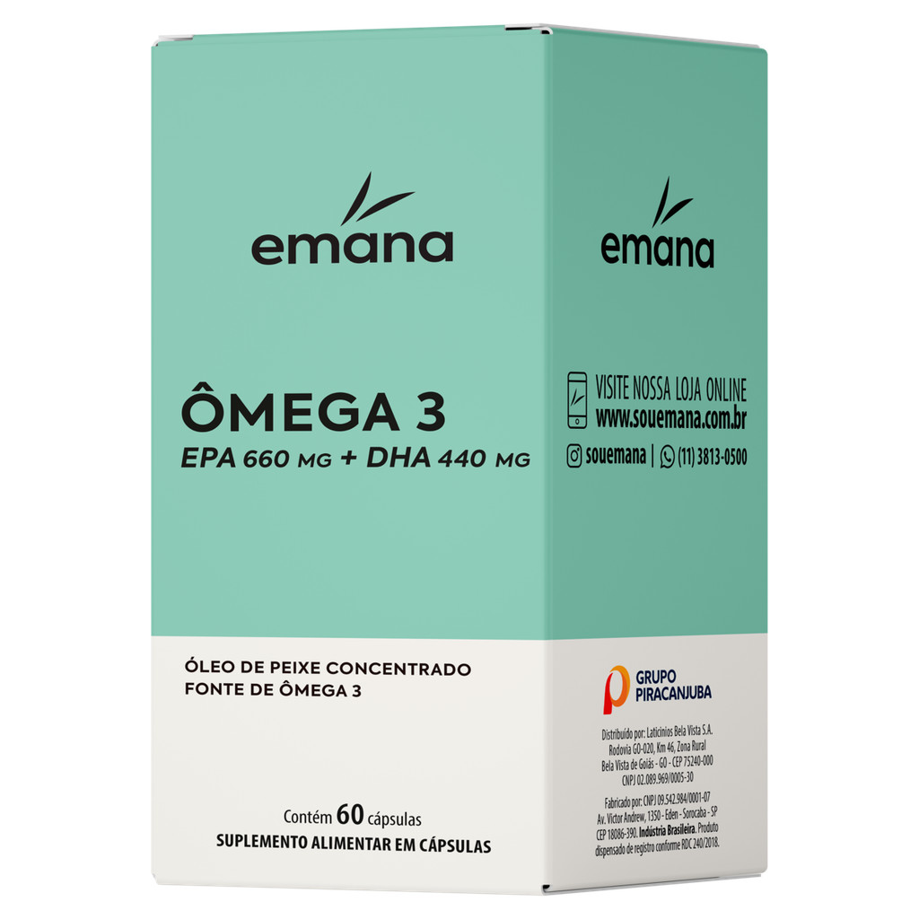 Emana Ômega 3 - 60 Cápsulas