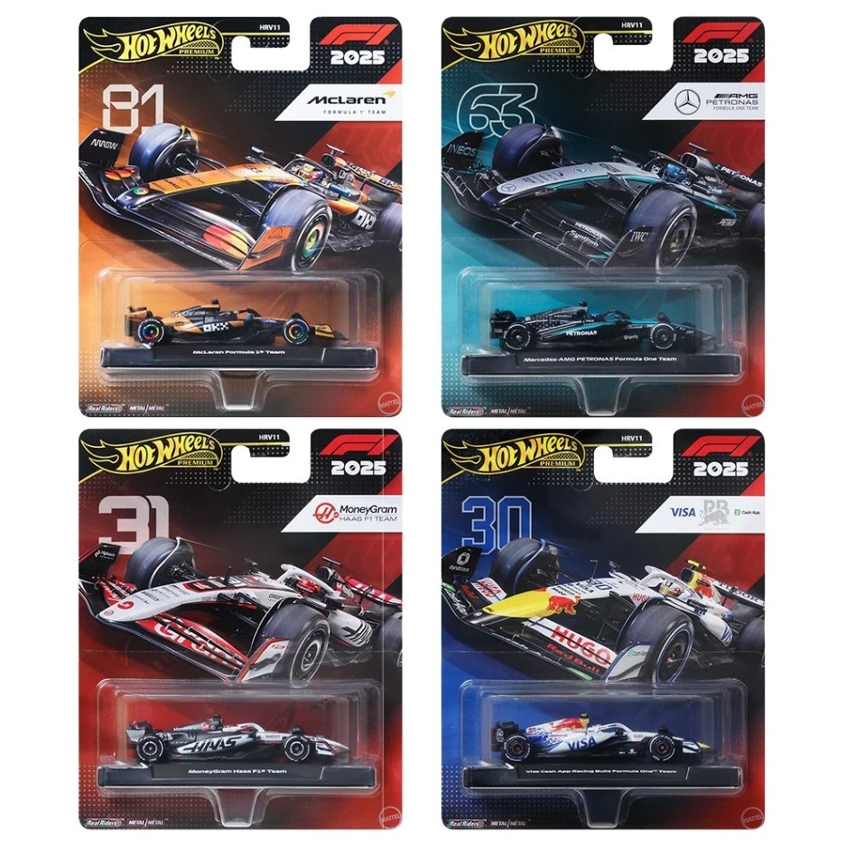 Carrinho Hot Wheels Racing Fórmula 1 Premium HRV11 Sortido