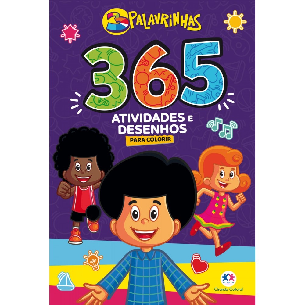 Livro 3 Palavrinhas - 365 atividades e desenhos para colorir