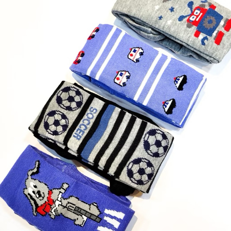 Meia Calça Infantil 6 a 8 anos Masculina MENINO Estampas fio 80 Sortidas Inverno