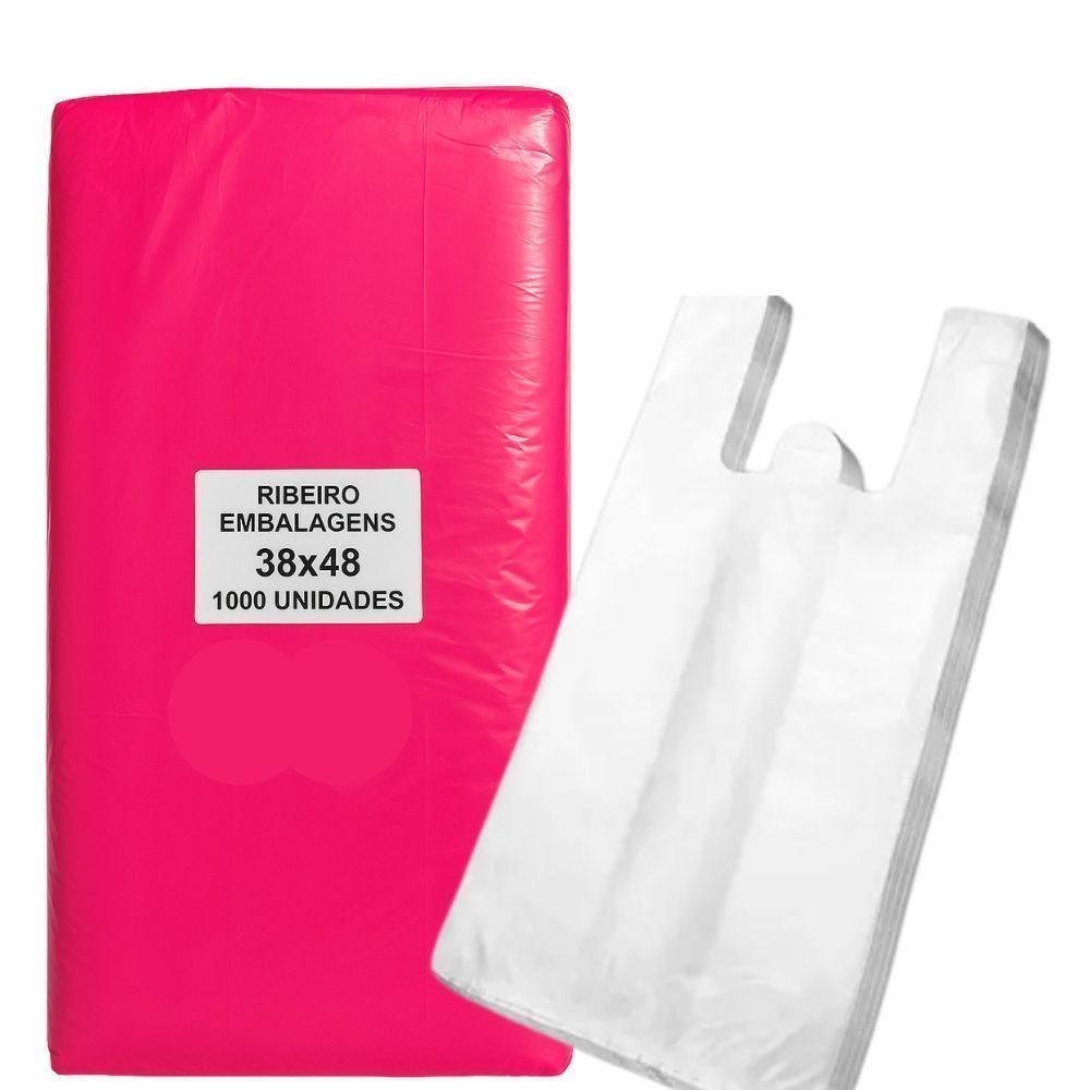 SACOLA PLÁSTICA 38X48 MILHEIRO – IDEAL PARA ITENS LEVES E USO EM COMÉRCIO - 1000 SACOLAS