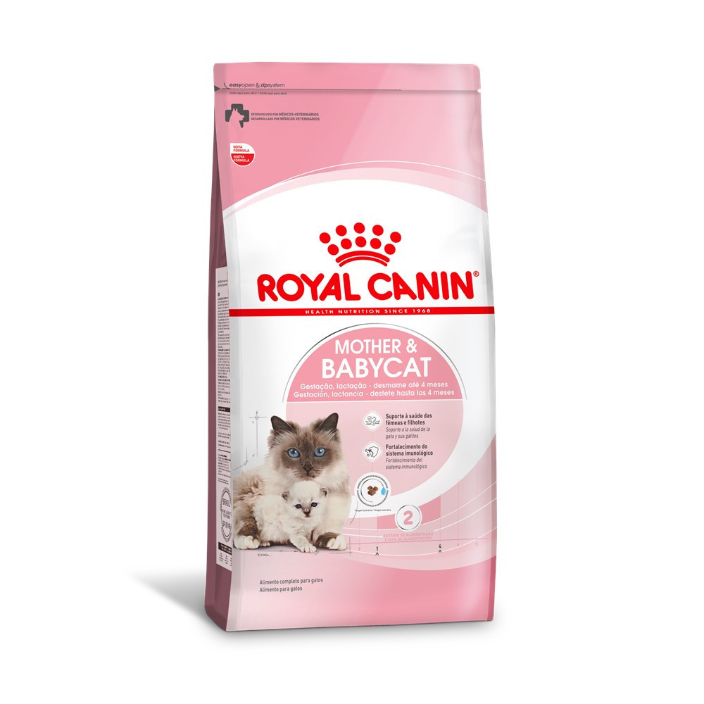 Ração Mother & Babycat p Gatas Gestantes e Lactantes e Filhotes de 1 a 4 Meses de Idade 400 g Royal Canin