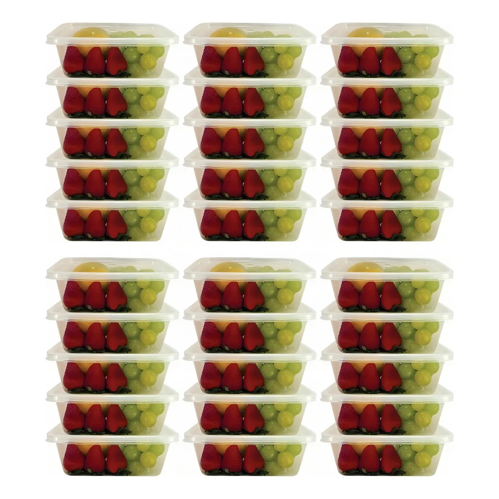 Kit Com 30 Potes 1000 Ml Transparente Livre De Bpa Marmita