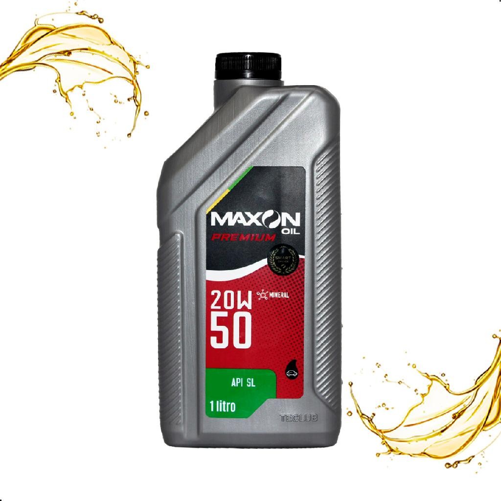 Óleo De Motor Mineral 20W50 Maxon Oil Premium Api Sl 1 Litro