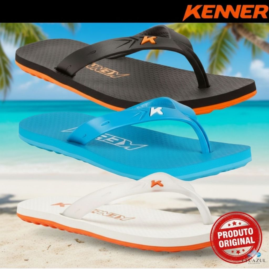 Chinelo Sandália Kenner New Summer Masculino Dedo Borracha Praia  Original