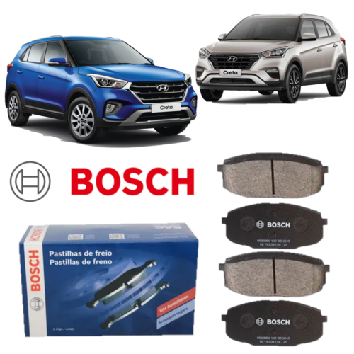 Pastilha Freio Dianteiro Origina Bosch Creta 1.6 2.0 ACTION/ ATTITUDE/ LAUNCH/ LIMITED/ PRESTIGE