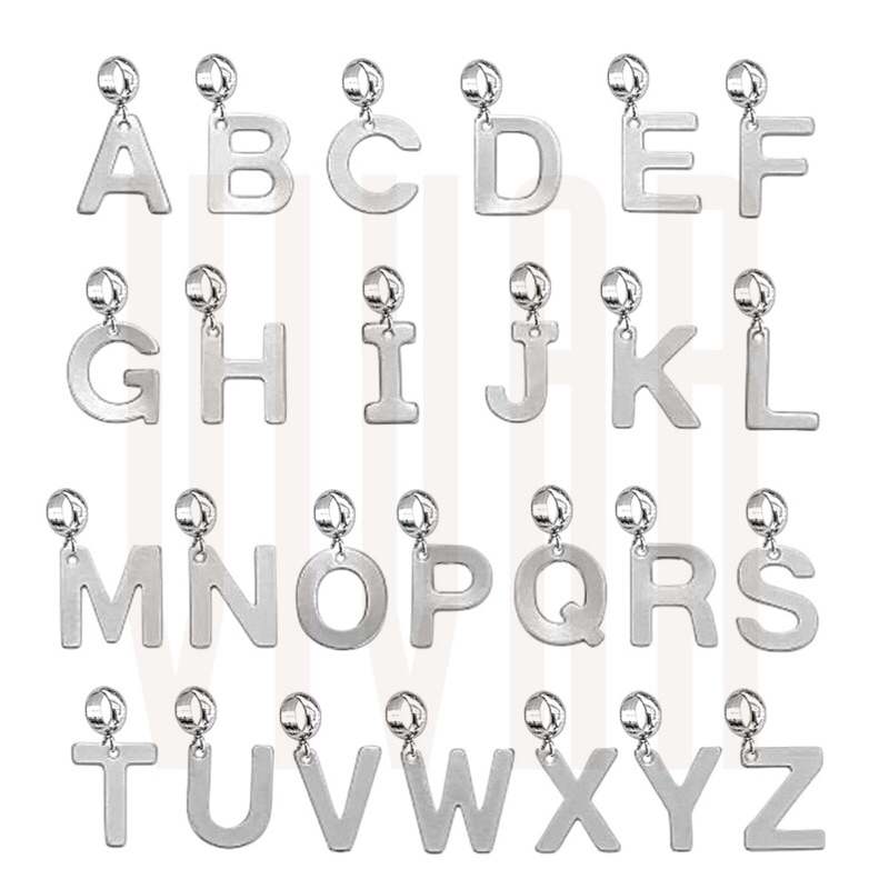 Berloque A-Z Letras Aço Inox Linha Laser Não escurece