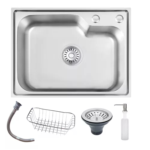 Cuba Cozinha Gourmet 56x42 Cm Inox 201 Prata Escovado Luxo Brinovar