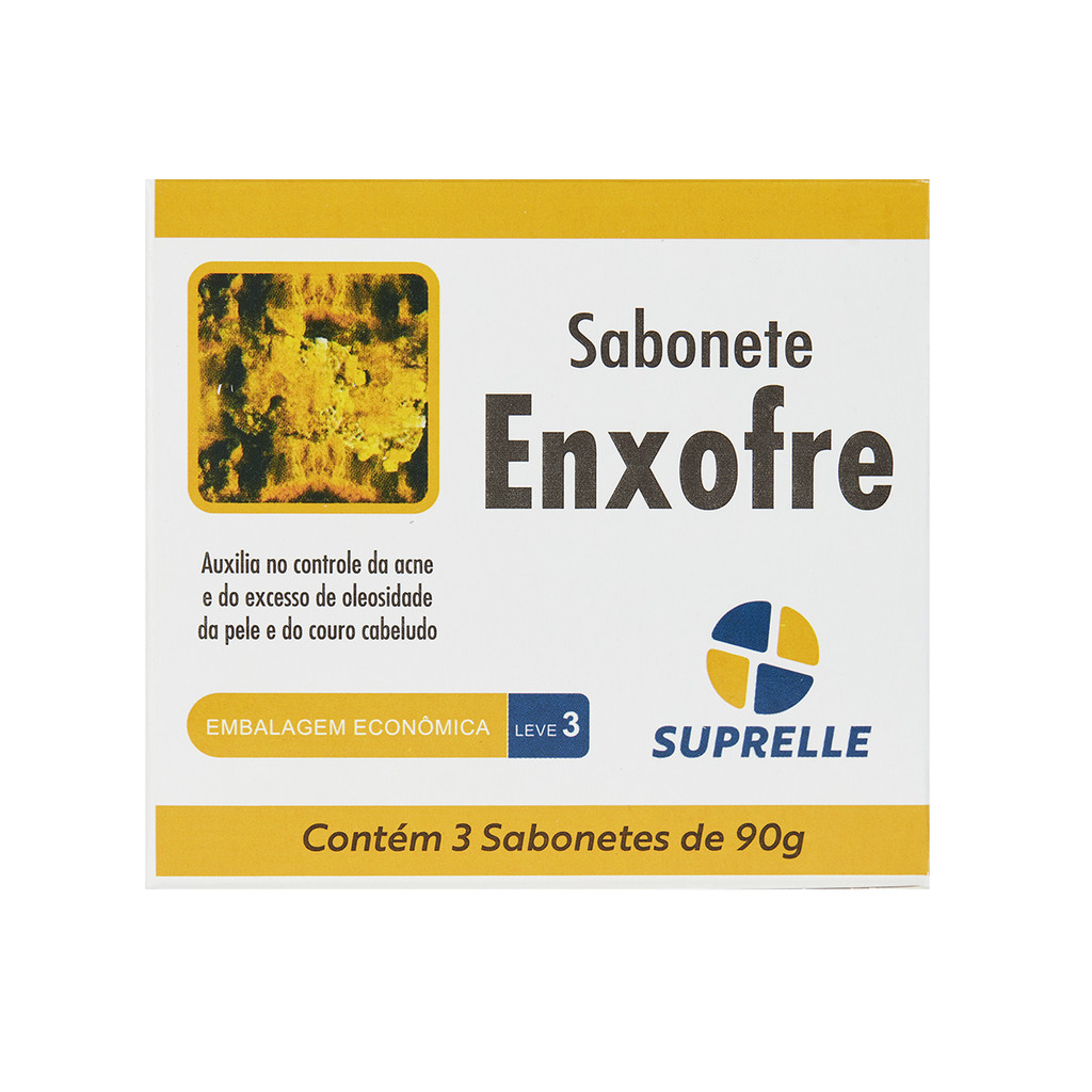 Sabonete Suprelle Enxofre 90G - Contém 3 sabonetes