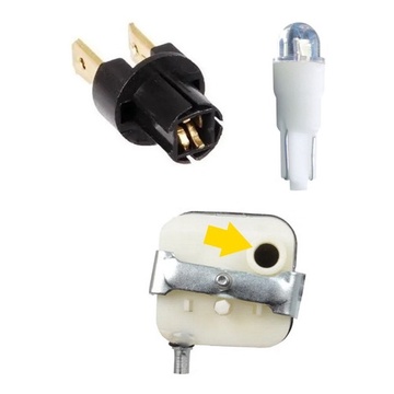Soquete + Lâmpada Led Branco Marcador Combustivel Fusca