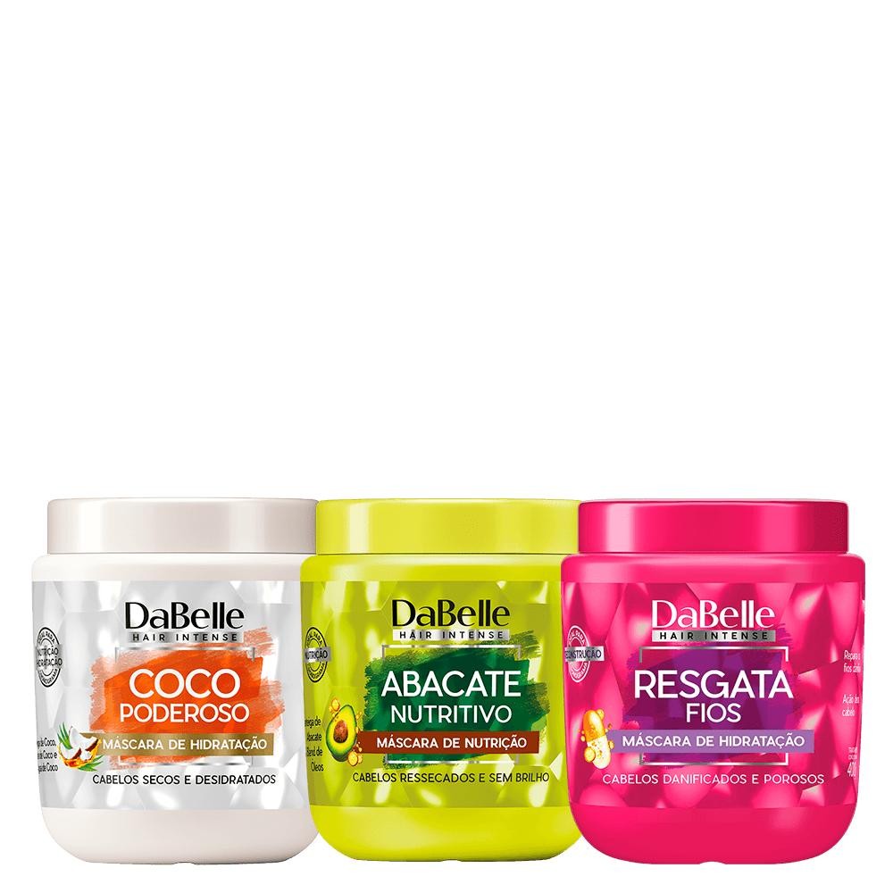 Máscaras de Hidratação DaBelle Hair 400g - 3 Produtos