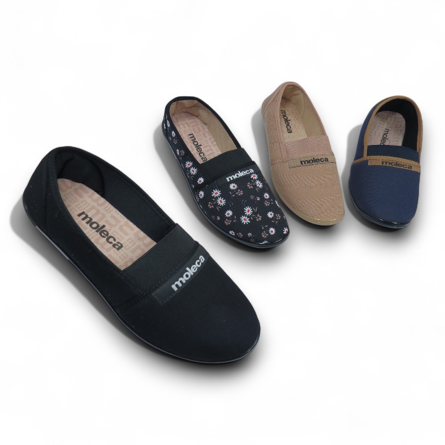 Sapatilha Feminina Moleca Elástico 52059 Tecido Confortável