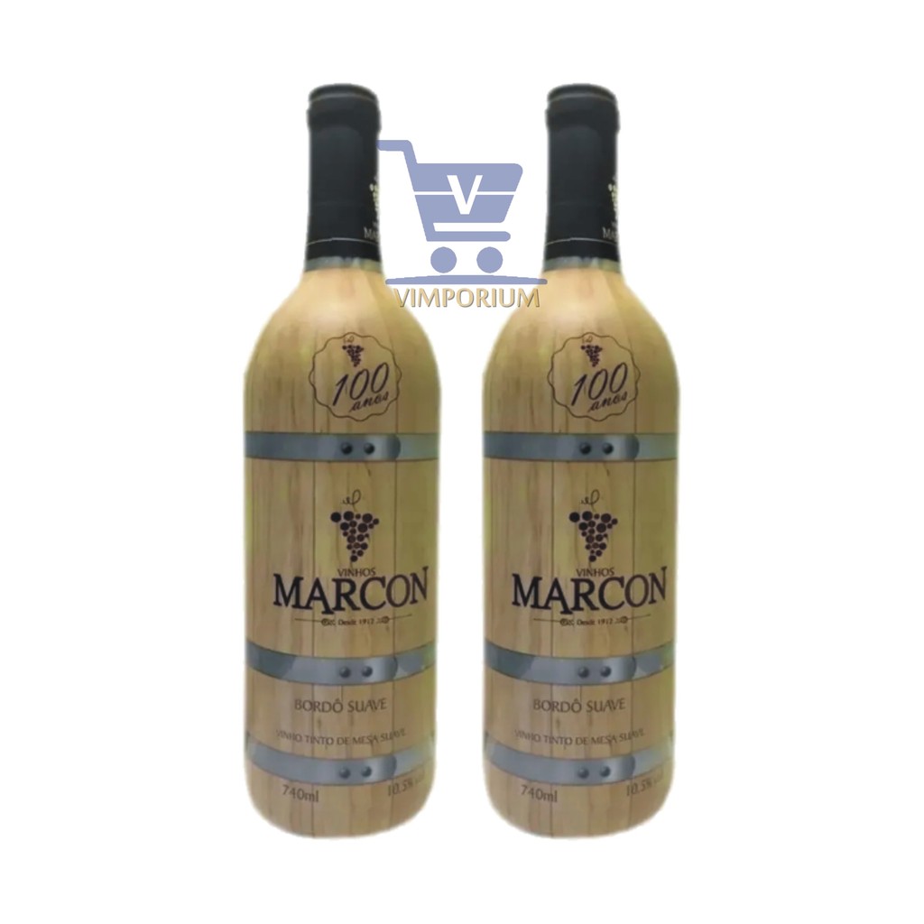 2 Vinhos Marcon Bordô Suave - Edição 100 Anos