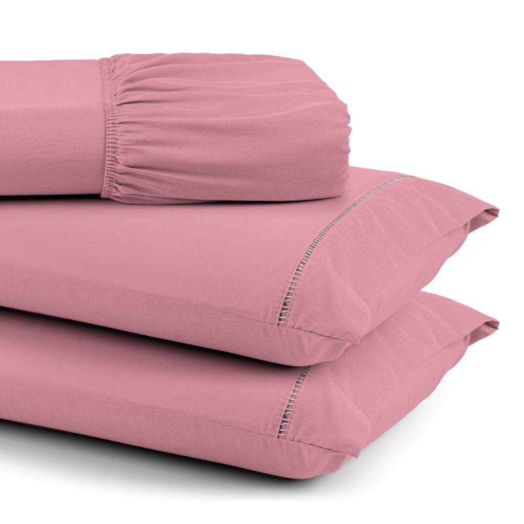 Kit Lençol Cama Casal Queen King Solteiro Berço Micropercal Acetinado Varias Cores Disponiveis