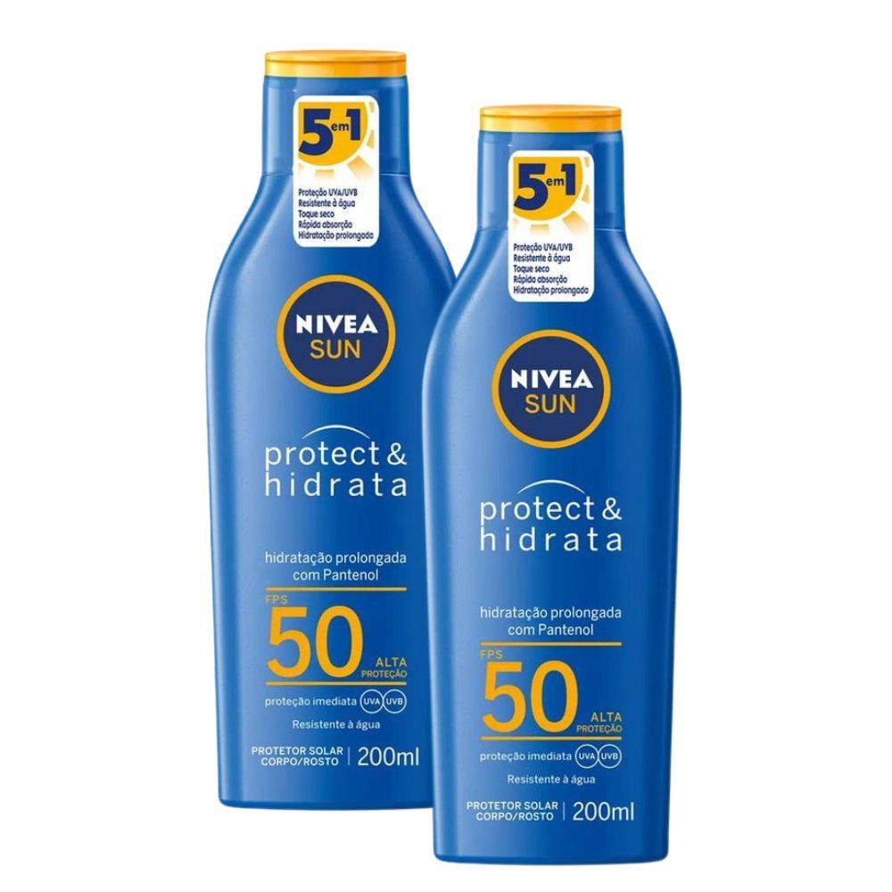 Kit 2 Protetor Solar Nivea Sun Protect & Hidrata FPS 50 200ml