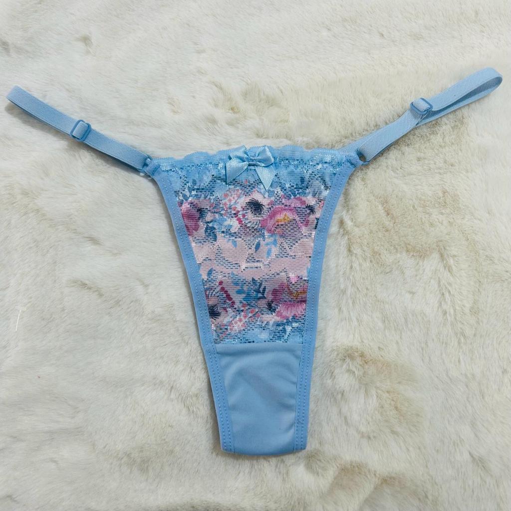 Kit 5 Calcinhas Regulagem Renda Desenhada Fio Duplo Não Marca na Roupa
