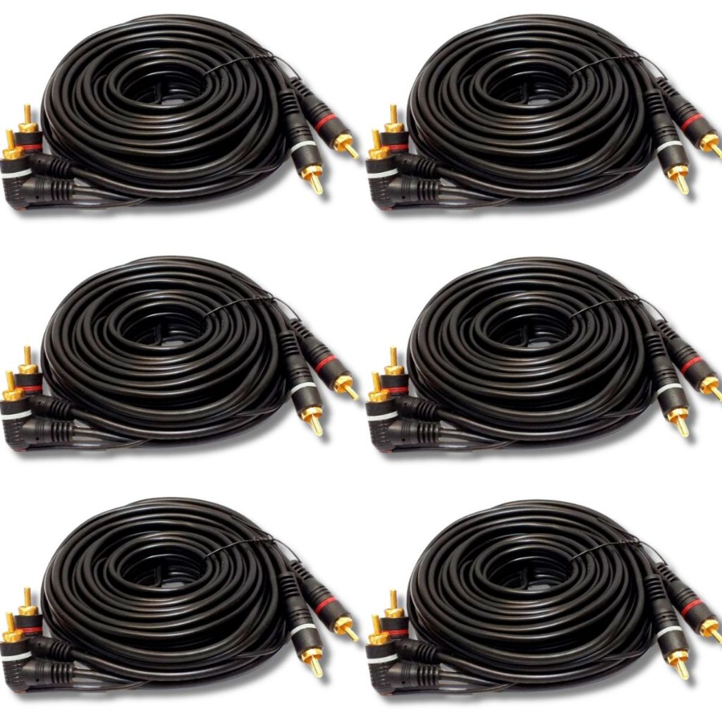Kit 6 Cabos Automotivos Rca 5 Metros Kx3 Para Som Ofhc