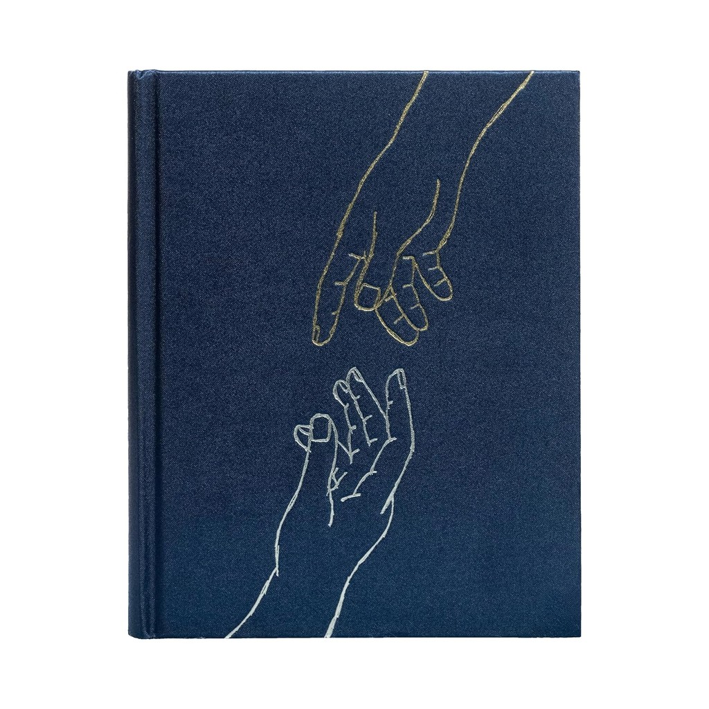 Bíblia Sagrada NVI Espaço para Anotações Leitura Perfeita | Capa Dura | Tecido Azul | Mãos Que Oram