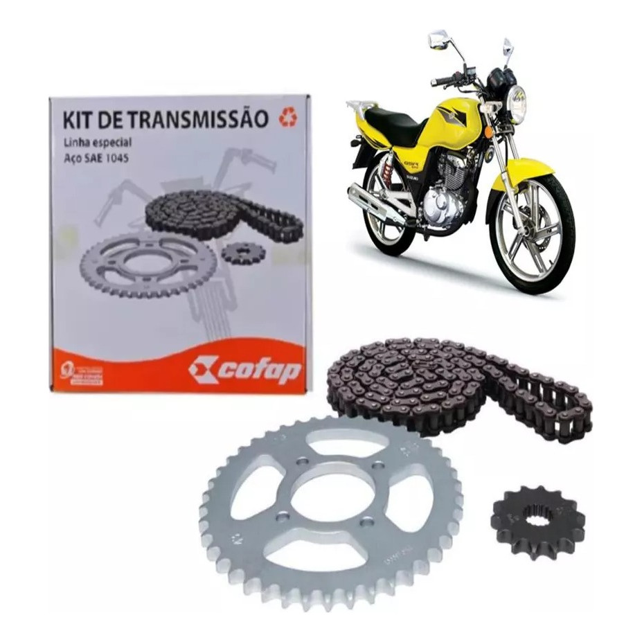 Kit Quite Relação Tração Transmissão Suzuki Yes 125 Intruder 2004 À 2015 Original Cofap
