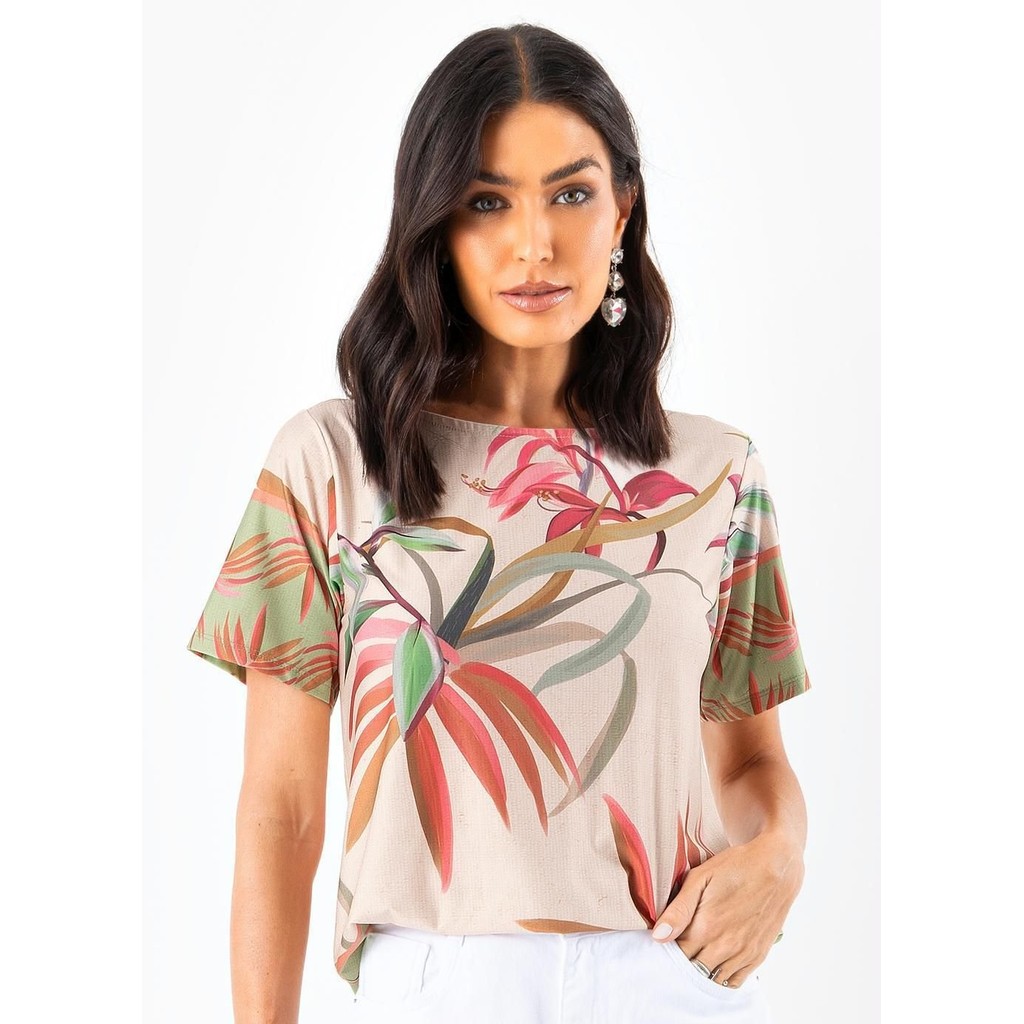 Blusa Em Malha Fria Bege Quintess