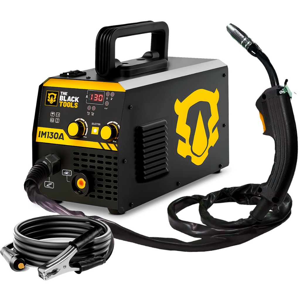 Máquina De Solda Inversora Mig 130a Sem Gás 220v Frequência 50hz/60hz The Black Tools