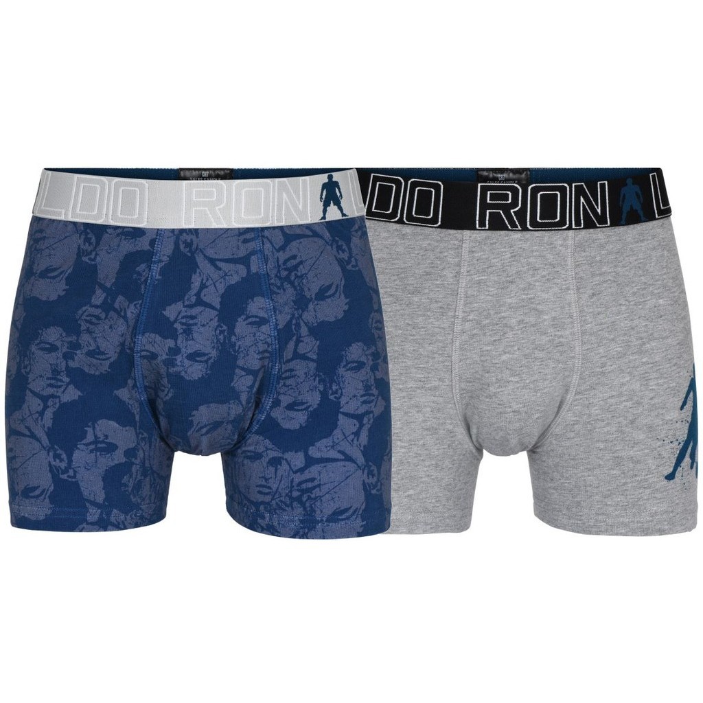 Kit Cueca Boxer Infantil CR7 Cotton Stretch com 2 Peças