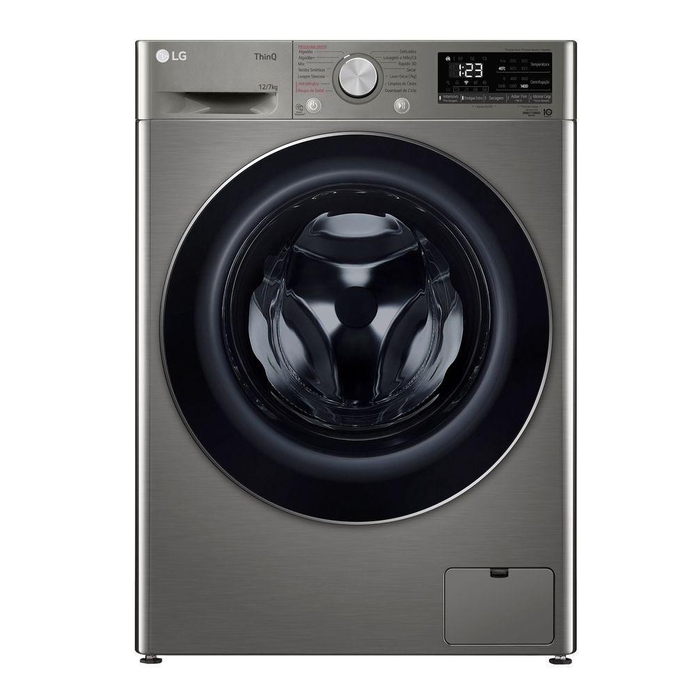 Lava e Seca LG VC4 12Kg CV5012PC4 Inteligência Artificial Inox