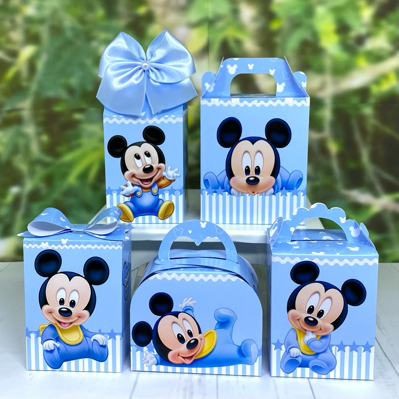 Caixinhas personalizados  lembrancinhas  aniversário  Kit festa Mickey baby