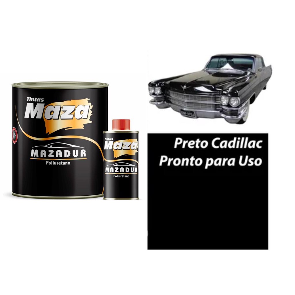 TIINTA PU AUTOMOTIVA PRETO CADILAC 675ML + CATAL 225ML 900ML MAZA