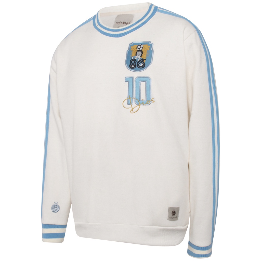 Blusa Moletom Argentina Retrô 10 Dios Masculina Oficial