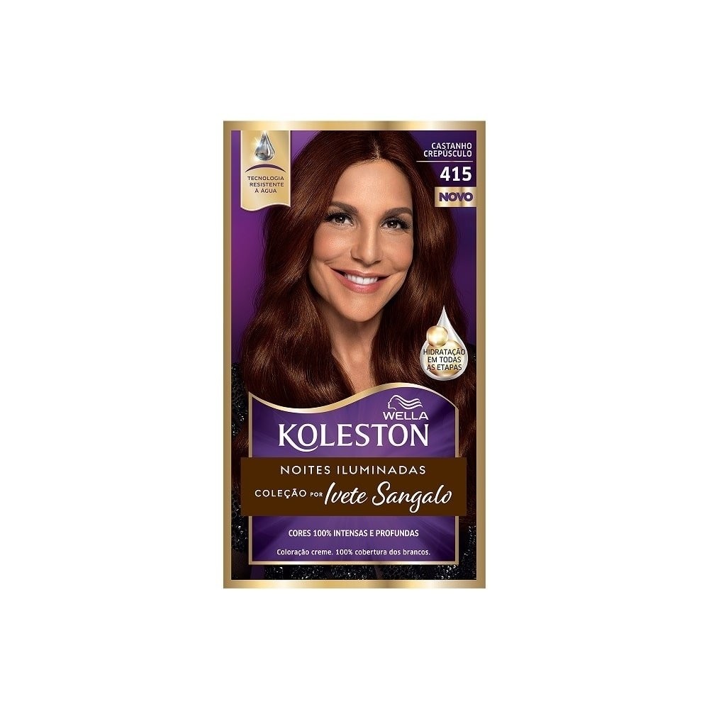 Tintura Koleston 415 Castanho Crepusculo Noites Iluminadas 55g