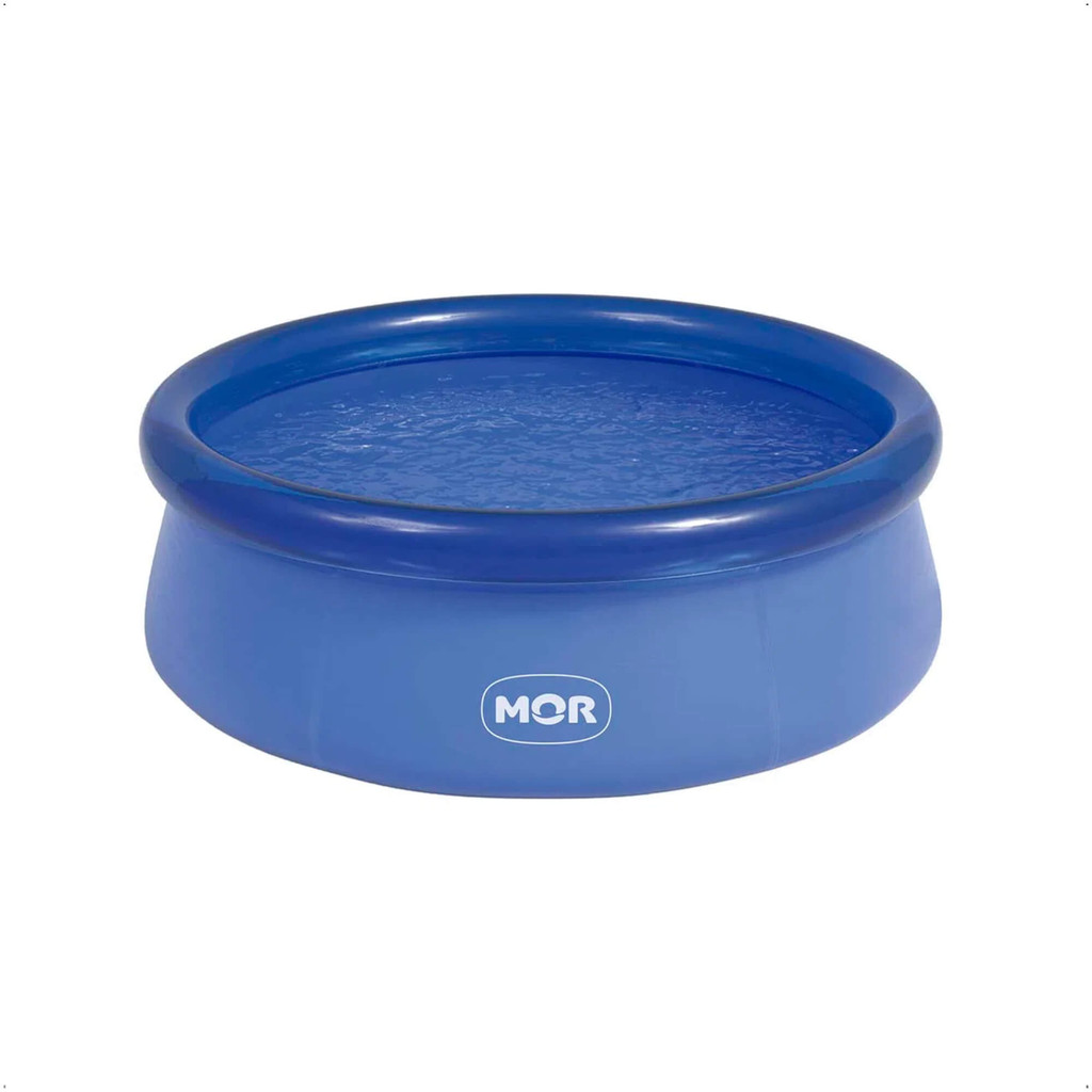 Piscina Inflável PVC Azul com Kit Reparo MOR Escolha Litragem 1000 1900 2400 4600 Litros