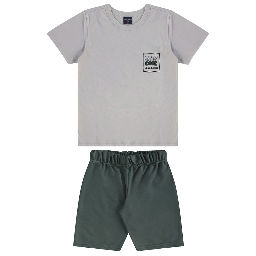Conjunto Infantil para Menino com Camiseta e Bermuda Guloseima